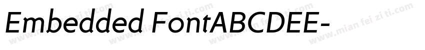 Embedded FontABCDEE字体转换